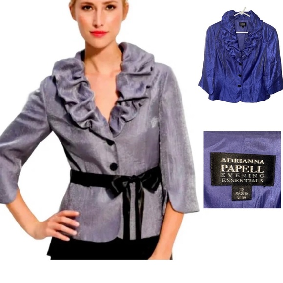 Adrianna Papell Evening Blazer Size 12 - Picture 2 of 11